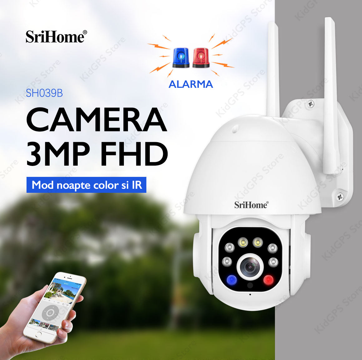 Camera de supraveghere WIFI SriHome SH039B Pro Camera de supraveghere WIFI SriHome SH039B Pro